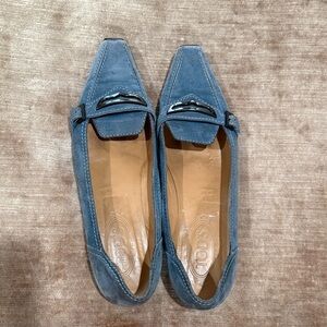 Tod's Navy Suede Women's Loafers